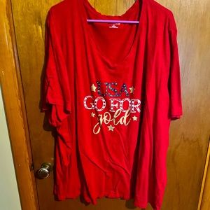 Catherines USA go for gold tee